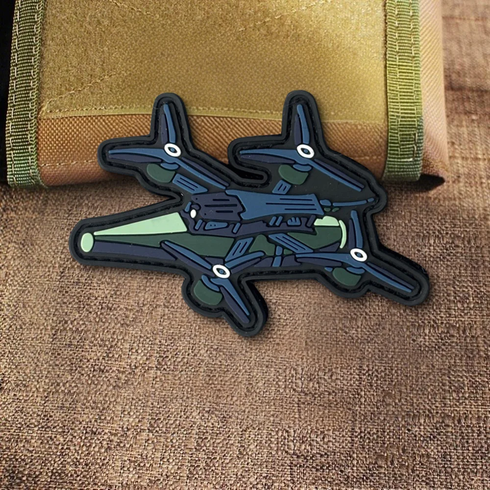 Parche de PVC para Dron táctico UAV Morale, parches de gancho y bucle, insignia militar, brazalete, sombreros, pegatinas para mochila - imagen 5