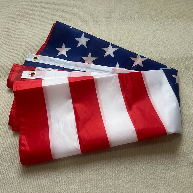 Bandera americana de 35,4x59 pulgadas, Día de la independencia, bandera de EE. UU. al aire libre, rayas cosidas impermeables, ojales de latón, 90x150cm - imagen 5
