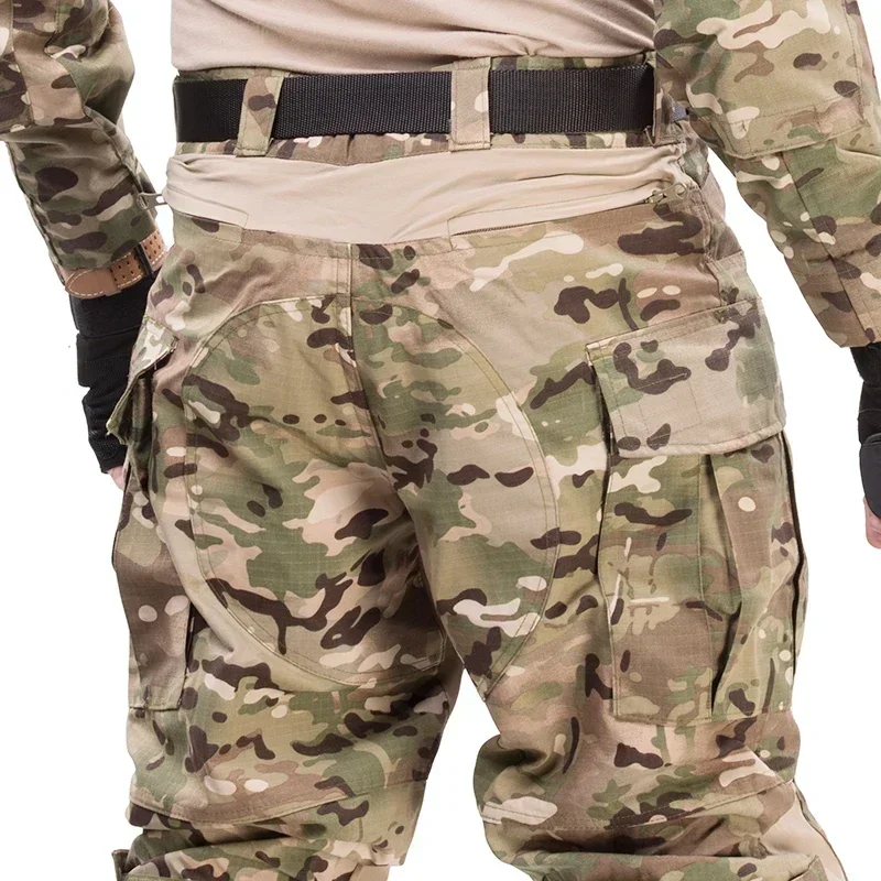 Trajes tácticos para exteriores, uniforme MultiCam Gen3, pantalones superiores + rodilleras, coderas, ropa de combate militar de camuflaje, pantalones con guante y almohadilla - imagen 4