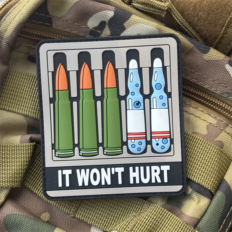 Parche militar "Bullet" de PVC 3D para ropa, insignia de moral táctica, parches con gancho, pegatinas para mochila, brazalete - imagen 2