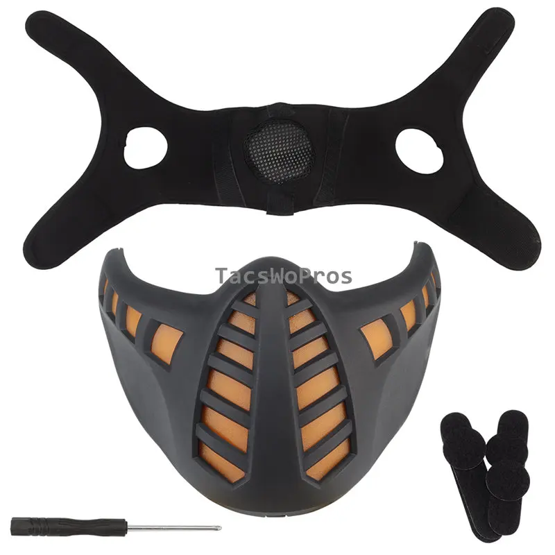 Máscara militar LED para caza al aire libre, Airsoft, Paintball, Wargame, máscaras protectoras iluminadas, combate táctico, Cosplay de Halloween - imagen 2