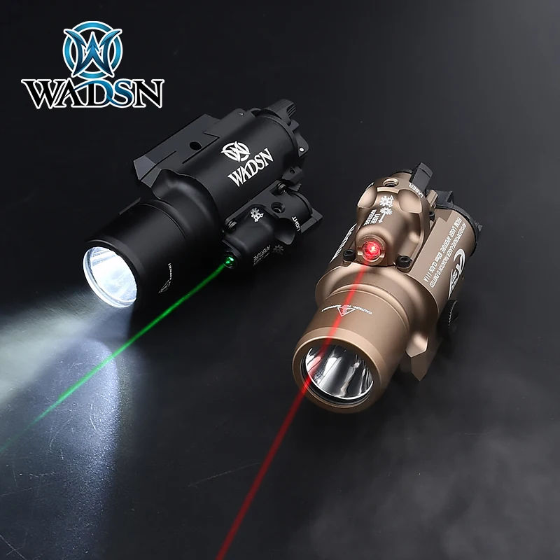 SF X400 Ultra linterna láser roja/verde colgante para pistola G17 Airsoft Scout Light 20mm Rail X300 luz de caza - imagen 3