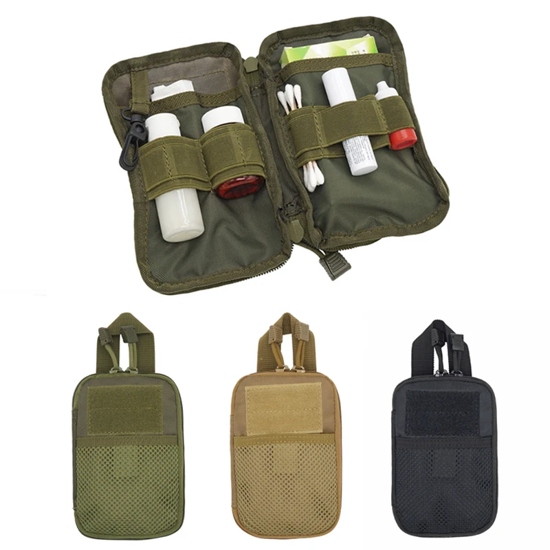 Bolso táctico para cinturón, mochila riñonera Molle, bolsa pequeña militar para hombre, para correr, viajar o acampar, tacto suave, con bolsillo pequeño - imagen 5