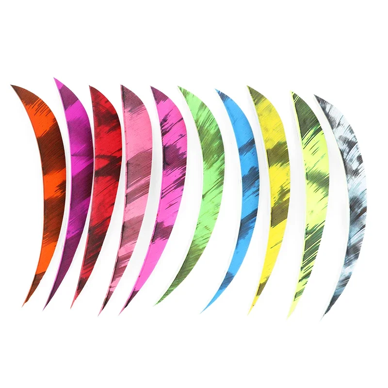 Plumas de flecha para tiro con arco, plumas de pavo de ala derecha de 5 pulgadas, paletas naturales, accesorios de caza DIY, 50/100 piezas - imagen 3