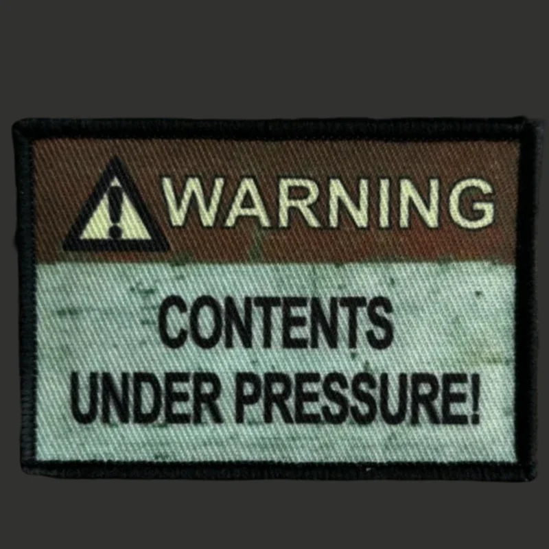 Parche bajo presión con contenido de advertencia, tácticas militares, insignia con estampado moral, brazalete, gancho y bucle, mochila, pegatinas para ropa - imagen 2