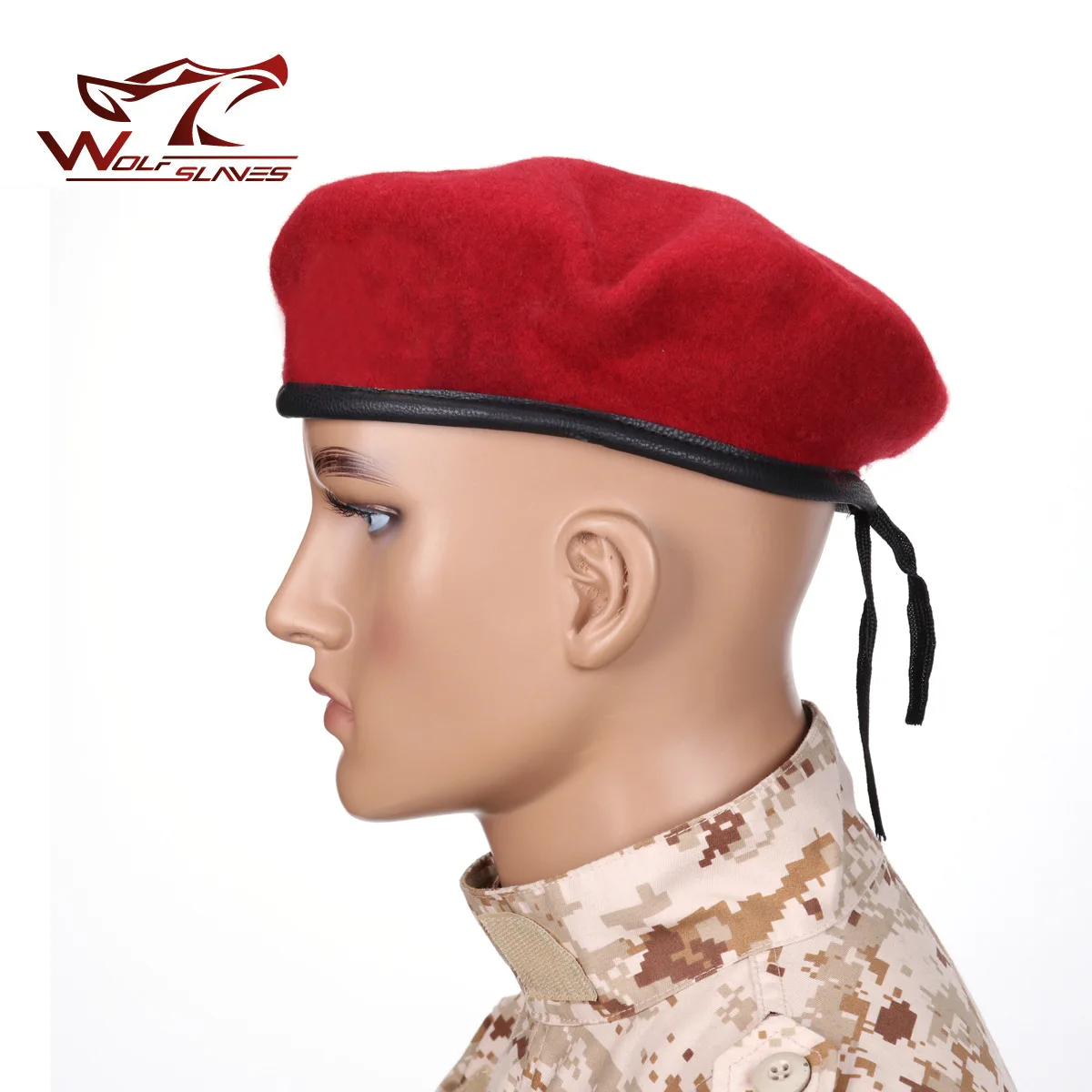 Boina de lana Unisex, accesorios de caza, Boina militar del ejército, fuerzas especiales, soldados - imagen 3