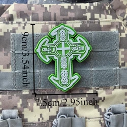 Parche moral esqueleto cruz de Cristo casco táctico gancho y bucle