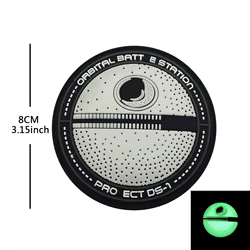 Parche moral Velcro 3D luminosa goma Fuerza Espacial combate orbital