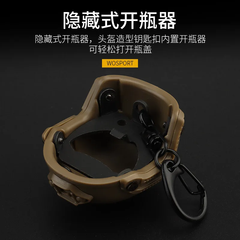 WOSPORT casco rápido modelo accesorios de personalidad creativa abridor de botellas de cerveza mochila encanto llavero - imagen 2