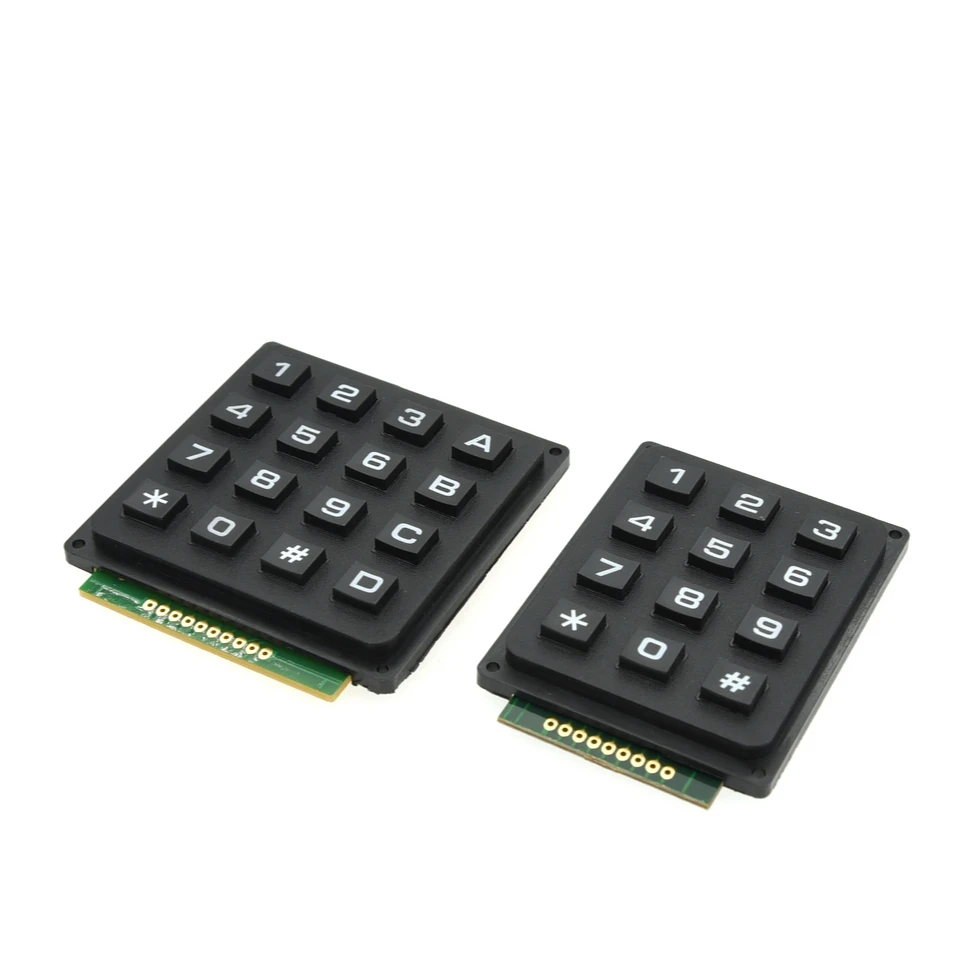 3*4 4*4 interruptor de matriz teclado módulo de matriz teclas de plástico ABS 4x4 3x4 12 16 teclas botón interruptor de membrana Kit DIY para