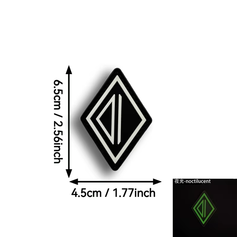 Parche táctico PVC fosforito con velcro - imagen 4
