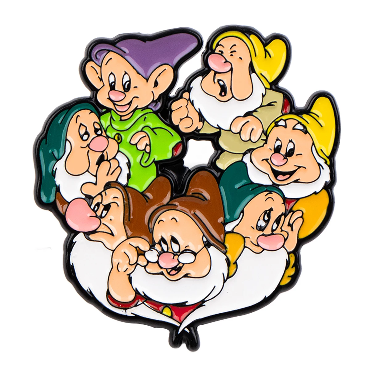 2 broches de clavija de esmalte de dibujos animados para hombres viejos para decoración de ropa de mujer, accesorios de insignia de sombrero - imagen 4