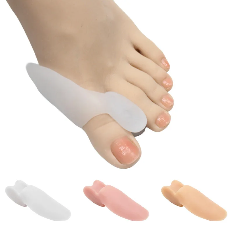 Corrector de pulgar de Gel de silicona, Protector de juanete, dedo del pie, Hallux Valgus, separador, alisador de dedo, ajustador, herramienta de cuidado de los pies, 2 uds. - imagen 2