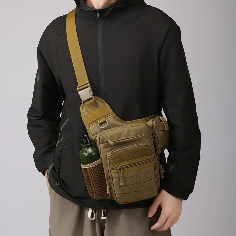 Bolsa de pecho para acampar, bandolera táctica para hombre, bolsa Molle para cintura, deporte de senderismo al aire libre, bandolera, señuelo de pesca, bolsa de escalada de viaje - imagen 3
