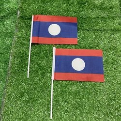 Bandera de signal militar Laos 21x14cm con asta plástica