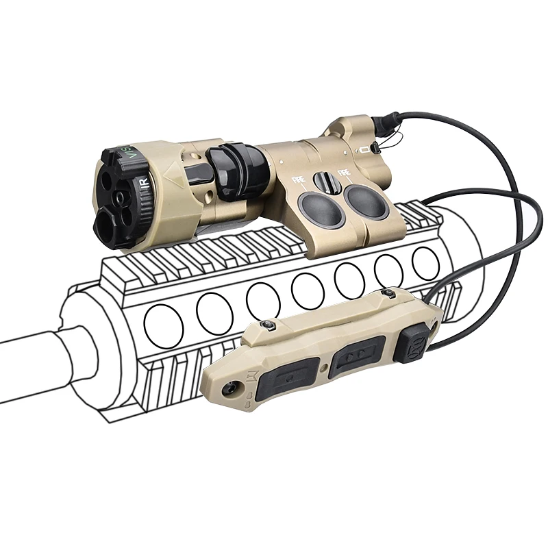 MAWL C1+ Táctico de Metal – Puntero Láser Rojo Verde Azul, Mira Láser IR, Luz Infrarroja con Interruptor Remoto de Conectores 2.5MM + SF MM - imagen 5