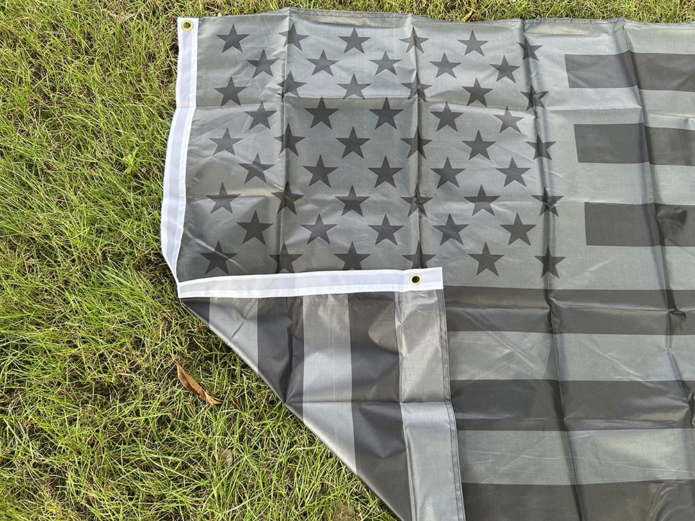 SKY FLAG Bandera americana negra 90x150 cm poliéster de alta calidad colgante Bandera americana totalmente negra EE. UU. para decoración - imagen 4