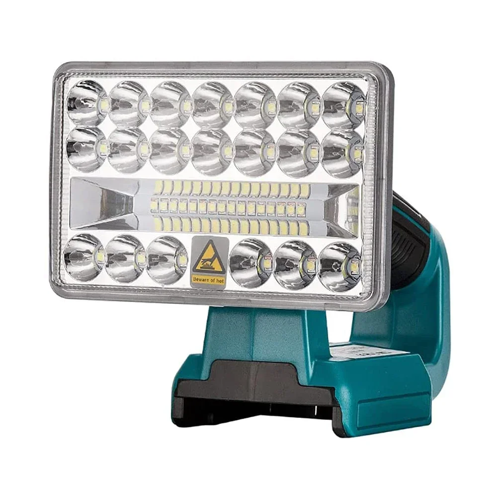 Luz LED de trabajo para Makita, lámpara recargable de 2000LM, 18W, batería de iones de litio de 18V, linterna portátil para acampar al aire libre - imagen 2