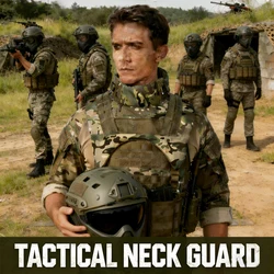 Protector de cuello táctico universal MOLLE para Airsoft y caza