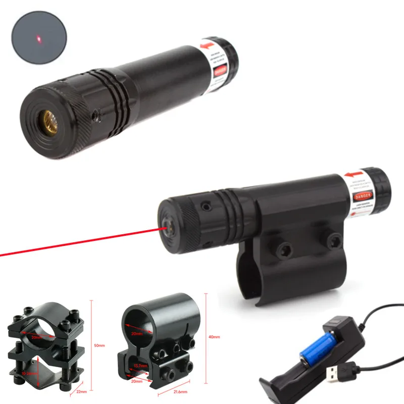 Mira láser de montaje ajustable, mira láser, calibrador láser de punto rojo, 11/20mm - imagen 2