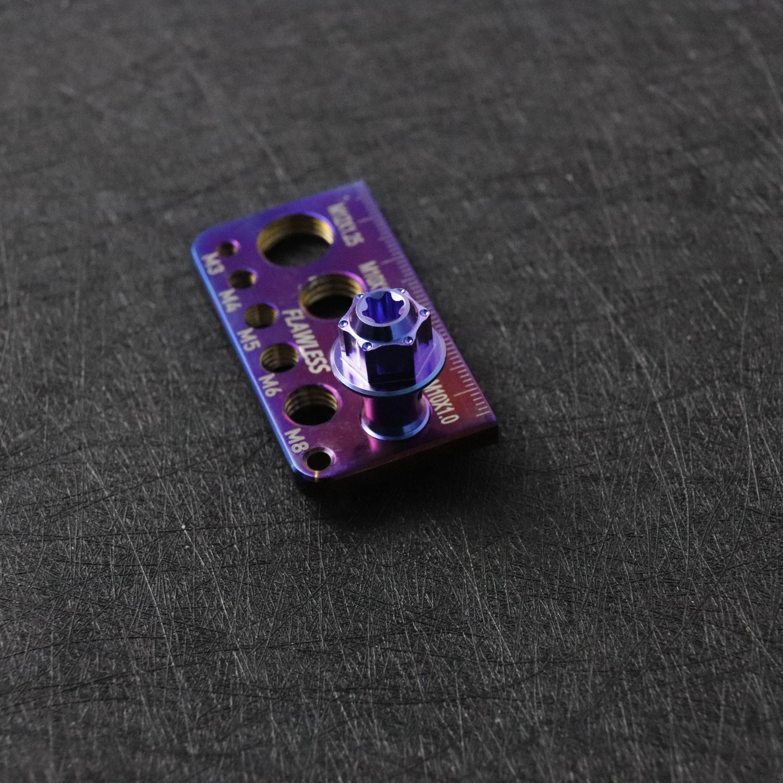 Regla de medición de longitud de rosca de espaciado de tarjeta de medición de aleación de titanio pequeña, conveniente y fácil de usar sin óxido - imagen 5