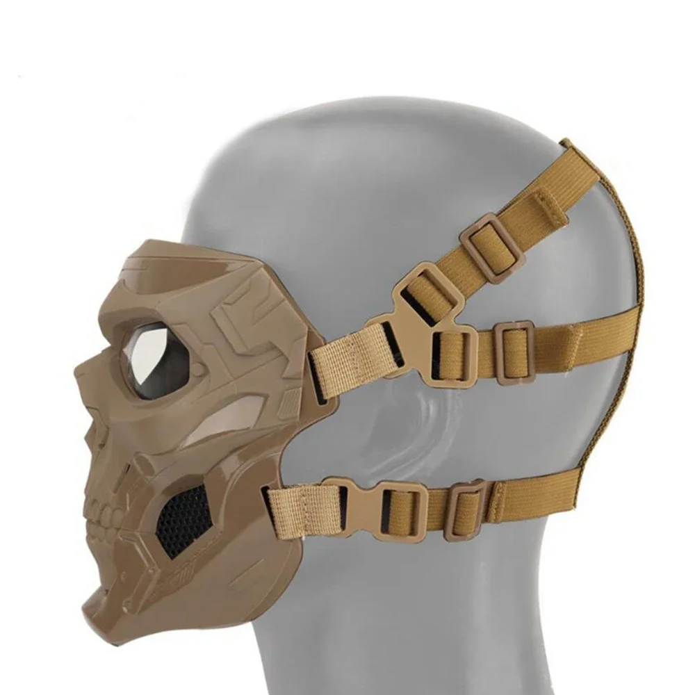 Máscara de calavera táctica de cara completa para motocicleta, casco de protección ocular, gafas de ciclismo, gafas de Motocross, protección facial - imagen 4