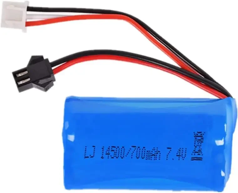 7,4 V 700mAh 10C Lipo batería SM-2P enchufe con cargador para barcos H101 RC, Anstoy Gel Ball Blaster, coches con control remoto WPL MN - imagen 2
