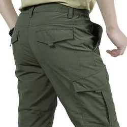 Pantalones tácticos impermeables secado rápido para senderismo