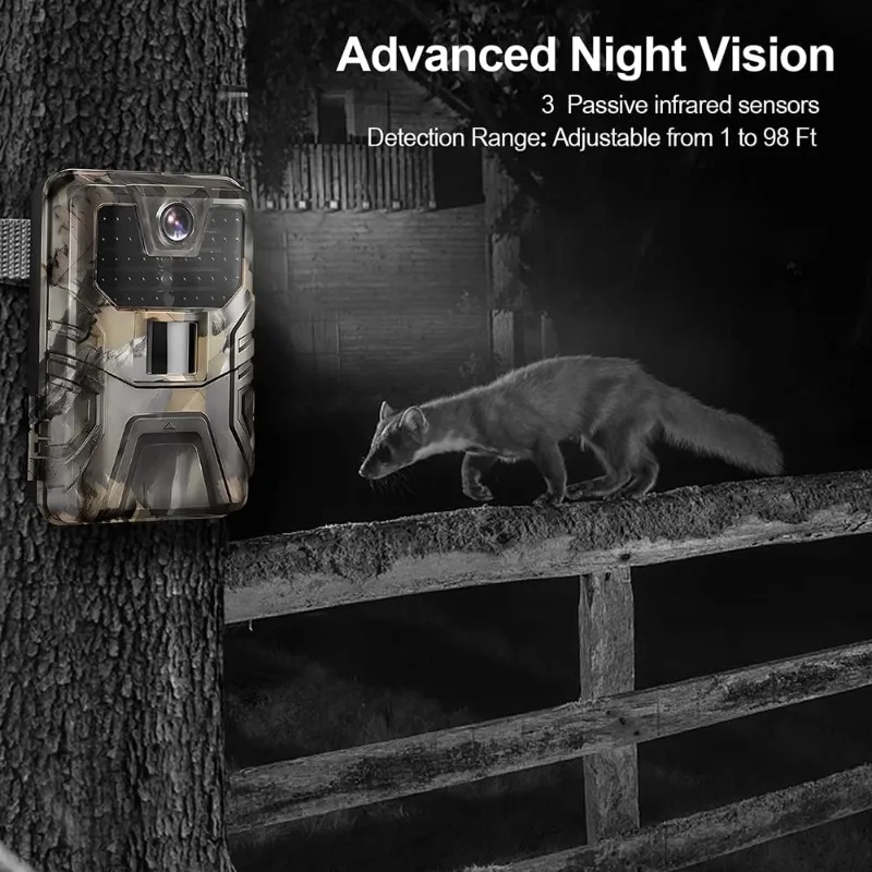 Cámara de caza 2.7K visión nocturna – Trampa fotográfica exterior - imagen 4