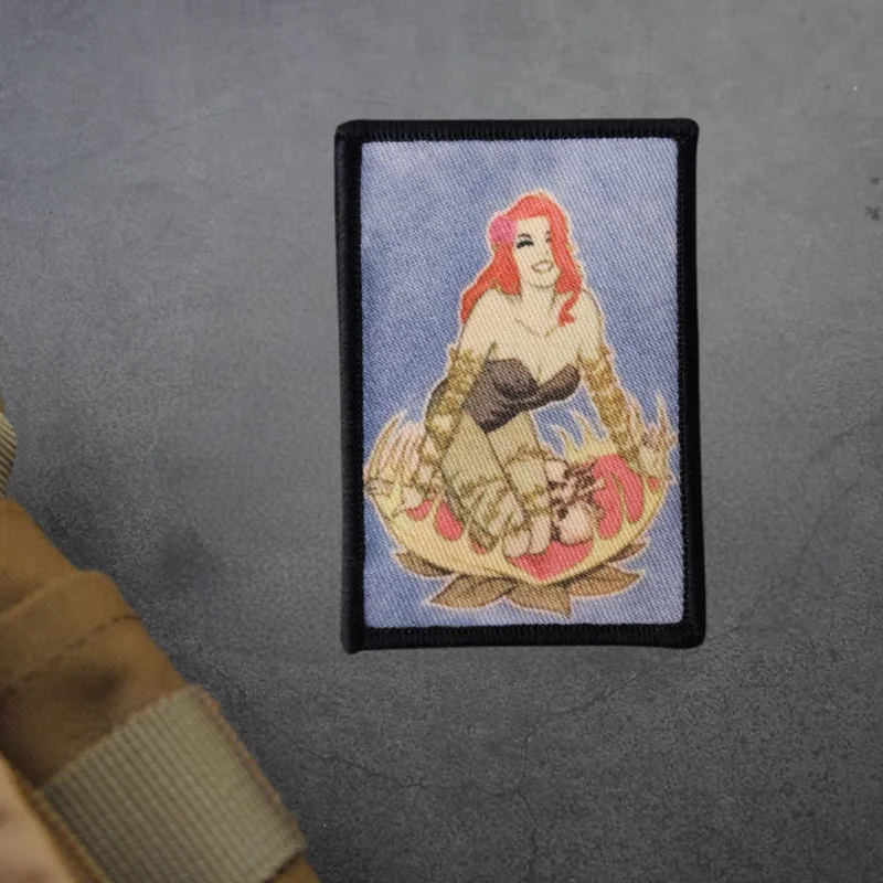 Parche de impresión táctica de película para niña, aplique de gancho y bucle militar divertido, insignia de moral, brazalete, pegatinas para mochila, parches para ropa - imagen 5