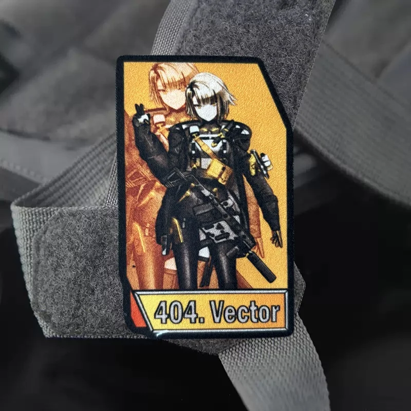 Parche de Anime "404.Vector", insignias de moral de pistola táctica, brazalete estampado, gancho, parches militares, pegatina para mochila para ropa - imagen 5