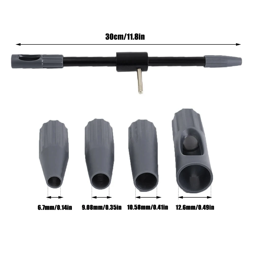 Guía de orificio para pistola táctica, herramienta de limpieza de pistola de caza, cepillo de limpieza para Rifle, Kit de limpieza, accesorio de caza para.17Cal.22Cal.30Cal - imagen 3