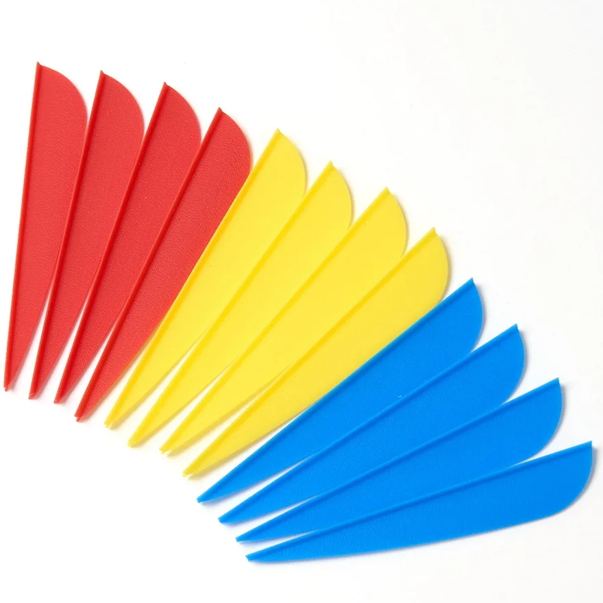 50 100 Uds 2,5/ 3 pulgadas 4 pulgadas 5 pulgadas flecha TPU paleta Fletching Fletch de plástico para arco de caza flecha de cartón Color aleatorio - imagen 4
