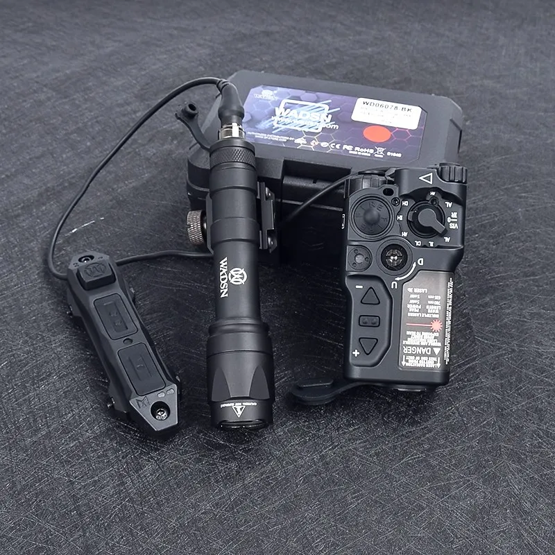 RAID-X CNC de Metal WADSN, punto rojo, verde, indicador azul, luz estroboscópica blanca, linterna táctica SF M300 M600, luz de exploración blanca - imagen 3