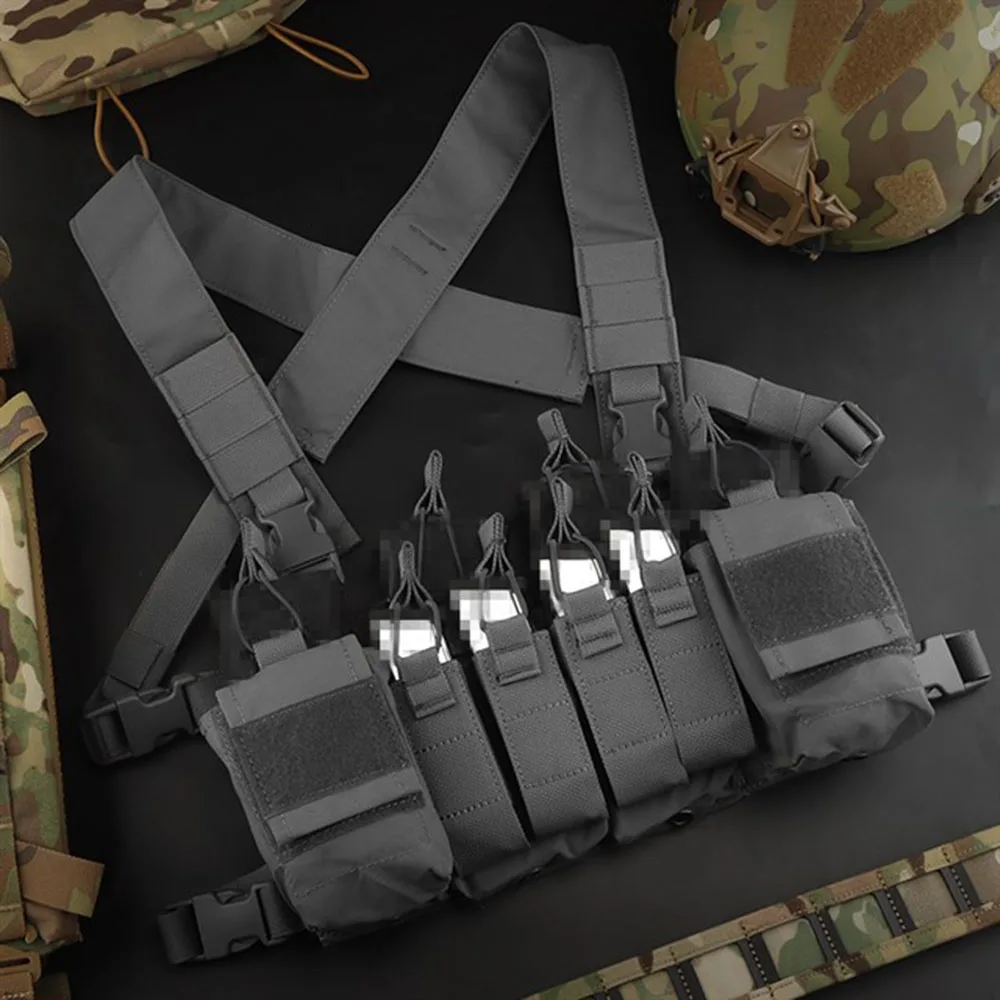 Chaleco táctico portátil ligero D3CRX con bolsa magnética cuádruple de 9MM y bolsa de almacenamiento de artículos diversos - imagen 2