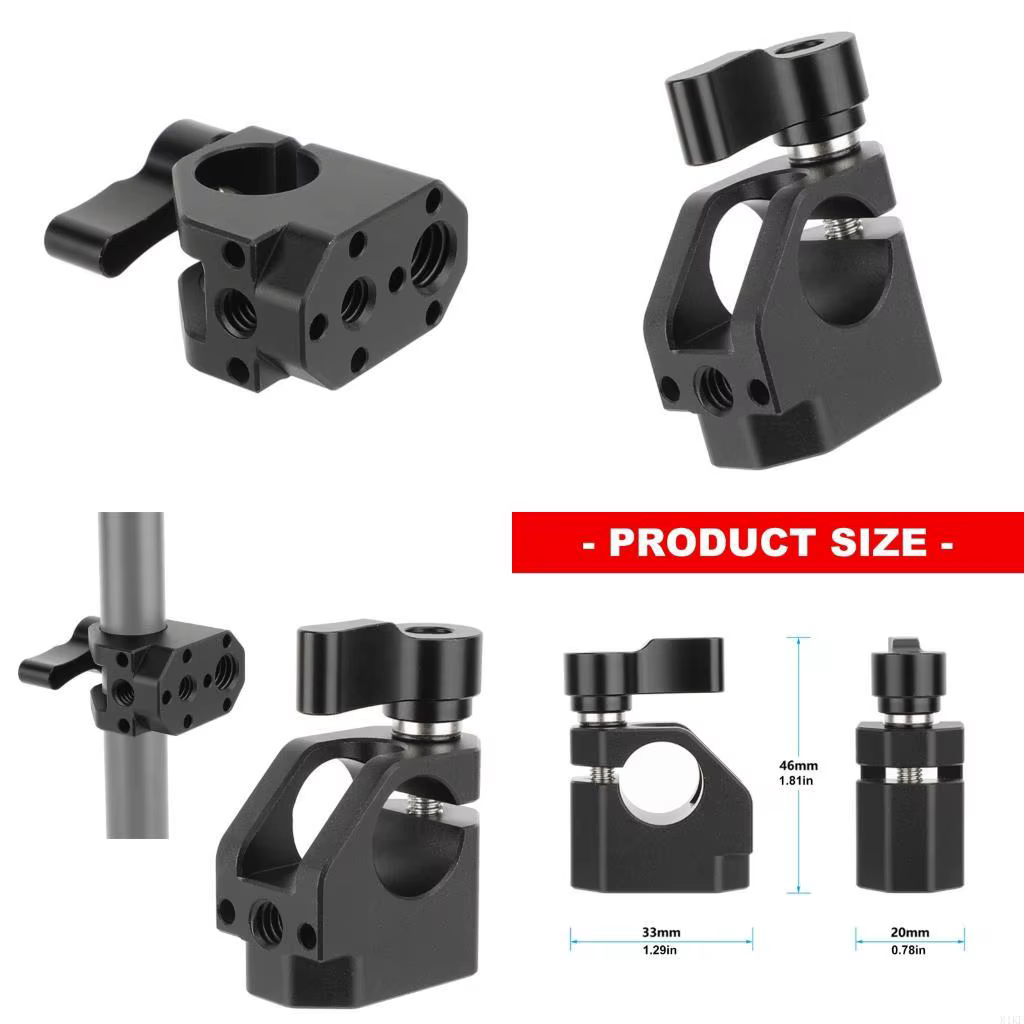 Abrazadera de tubo orificio aluminio para varilla con tornillo - imagen 5