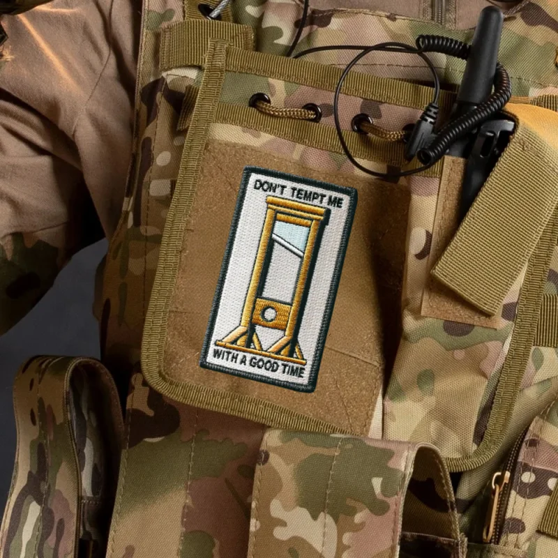 Parche bordado Don't Tempt Me con una buena vez, insignia de moral, brazalete táctico, gancho y bucle, mochila, sombrero, accesorios, pegatinas - imagen 3