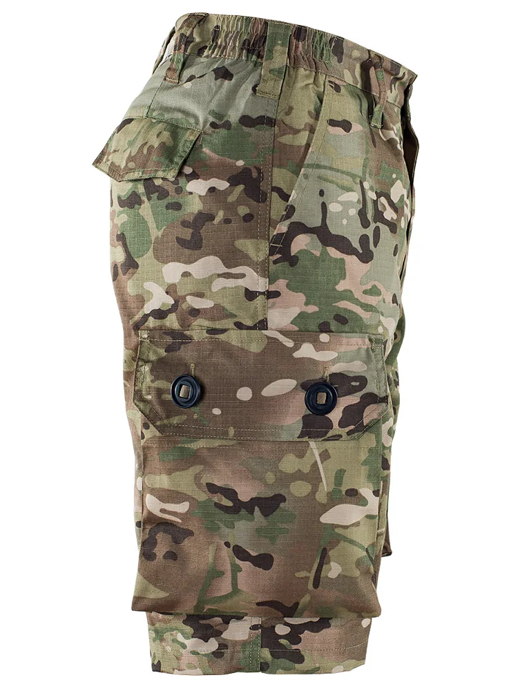 Pantalones cortos tácticos de camuflaje para hombre, pantalón informal de carga al aire libre, pantalones de medio cuarto, fanáticos del ejército, pequeño verde EMR, Verano - imagen 3