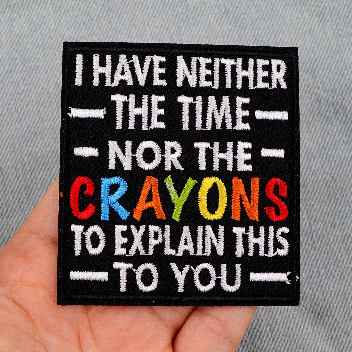 Parche bordado de mapache bonito, citas divertidas, parches termoadhesivos para ropa, insignias para coser DIY - imagen 4