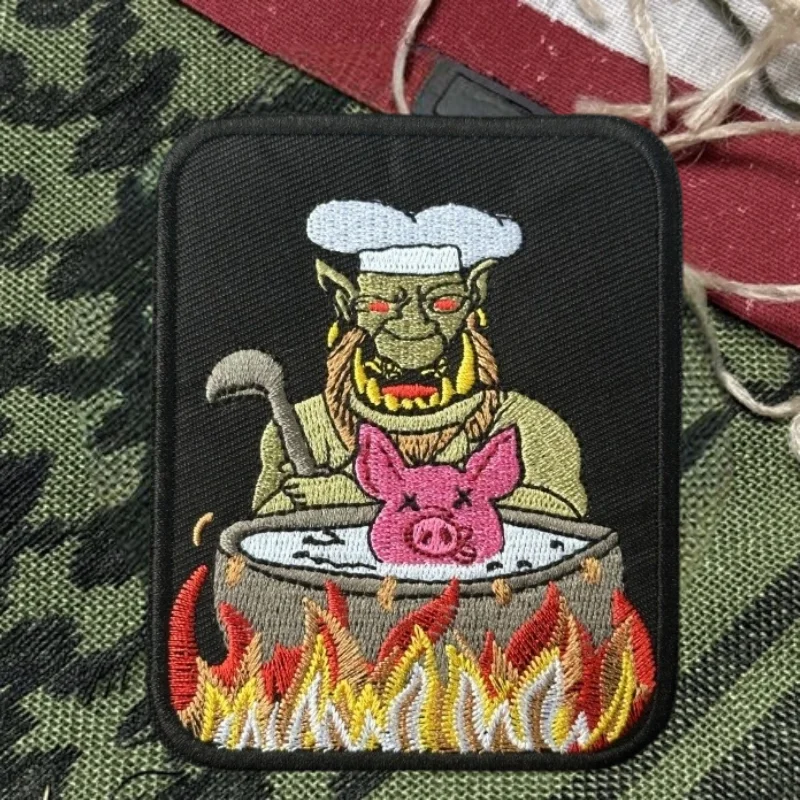Parche "Orc" para chaleco táctico, gancho y bucle, insignia de moral bordada militar, pegatinas decorativas para mochila, parches para brazalete para ropa - imagen 2