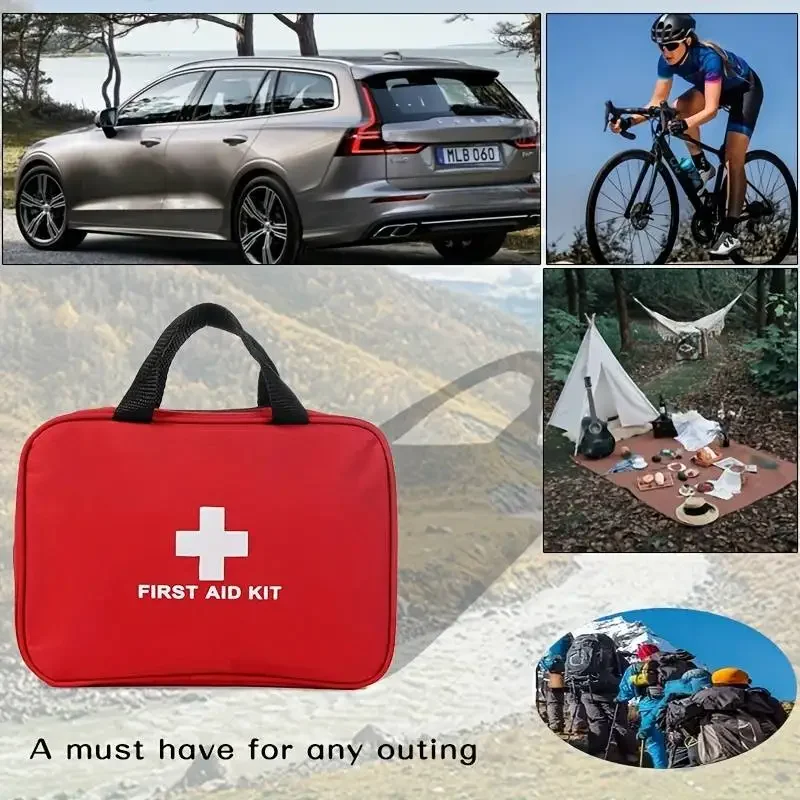 Botiquín de primeros auxilios multiusos: bolsa médica portátil con suministros de emergencia para senderismo al aire libre, viajes en coche, supervivencia en acampada - imagen 3