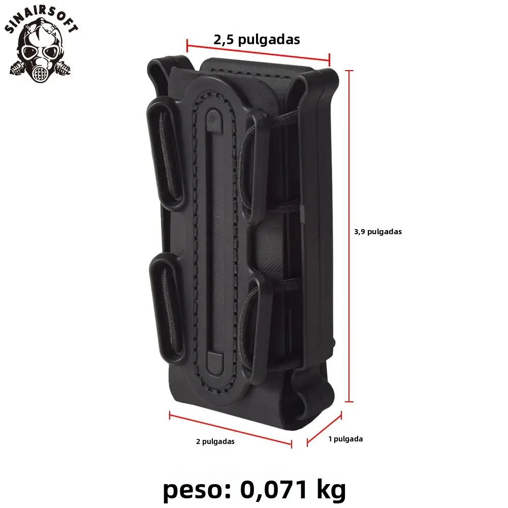 Bolsa táctica para revista individual de 9mm con Clip Molle de liberación rápida para P226 Glock 17 19 Beretta M9 PX4 Fastmag Holder equipo de caza - imagen 3