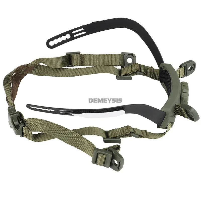 Hebilla de bloqueo de cabeza ajustable táctica, cómodo casco Airsoft CS, sistema de suspensión de correa para la barbilla para casco de corte alto FAST SF - imagen 3