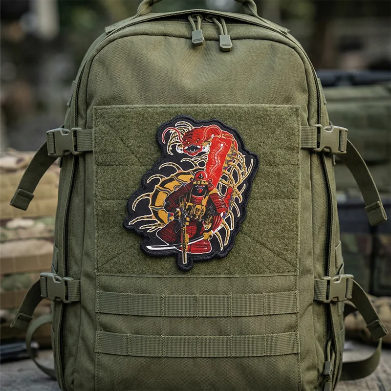 Parche Táctico Takeda Messenger con Estampado de Samurai Centipede para Decoración de Ropa y Mochilas - imagen 5