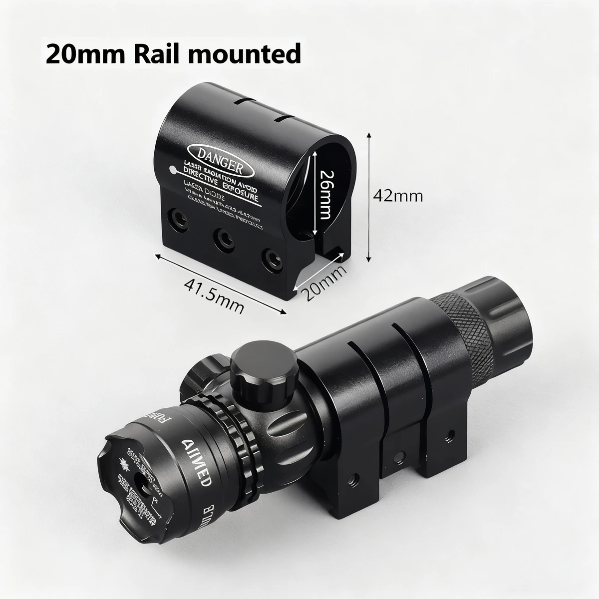 Rifle táctico Universal rojo verde Las ** luz 532nm mira LS luz con interruptor de presión Base de montaje accesorios para mira telescópica - imagen 4