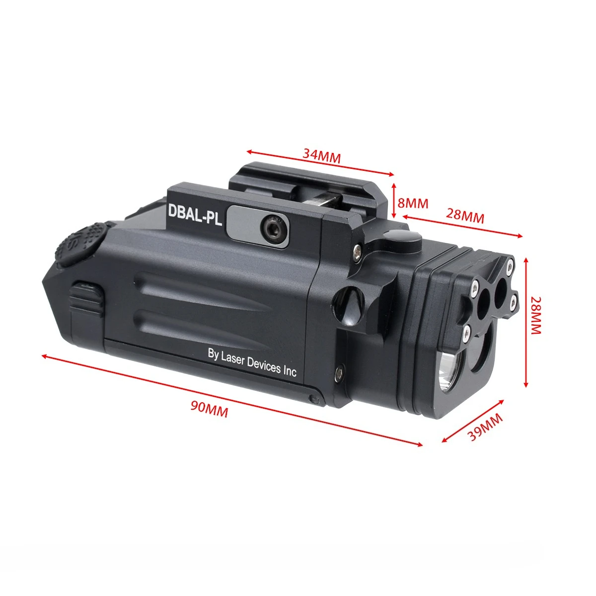 Luz de arma LED láser roja de SBAL-PL de Metal táctico para Glock 17 19, linterna estroboscópica Airsoft para caza X300, luz de explorador de pistola - imagen 2