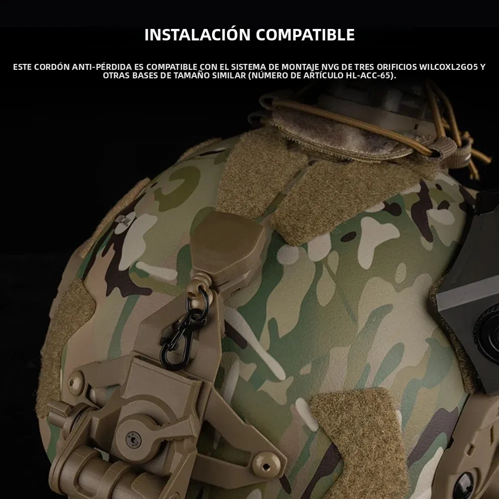 SINAIRSOFT-casco táctico L4G69 NVG, cordón de montaje, cuerda antipérdida para modelo de visión nocturna fija, accesorios para casco - imagen 5