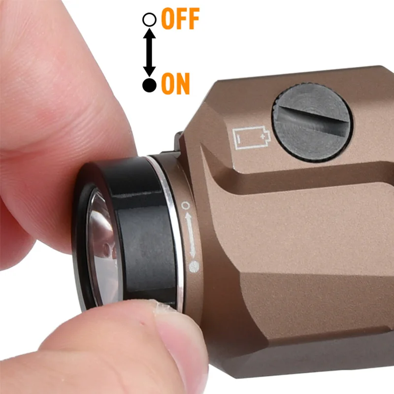 WADSN TR-7 arma explorador luz negra Airsoft linterna con función estroboscópica constante para uso táctico para pistola de juguete Airsoft - imagen 3