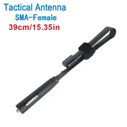ABBREE CS Antena táctica doble banda UHF VHF para Baofeng Quansheng