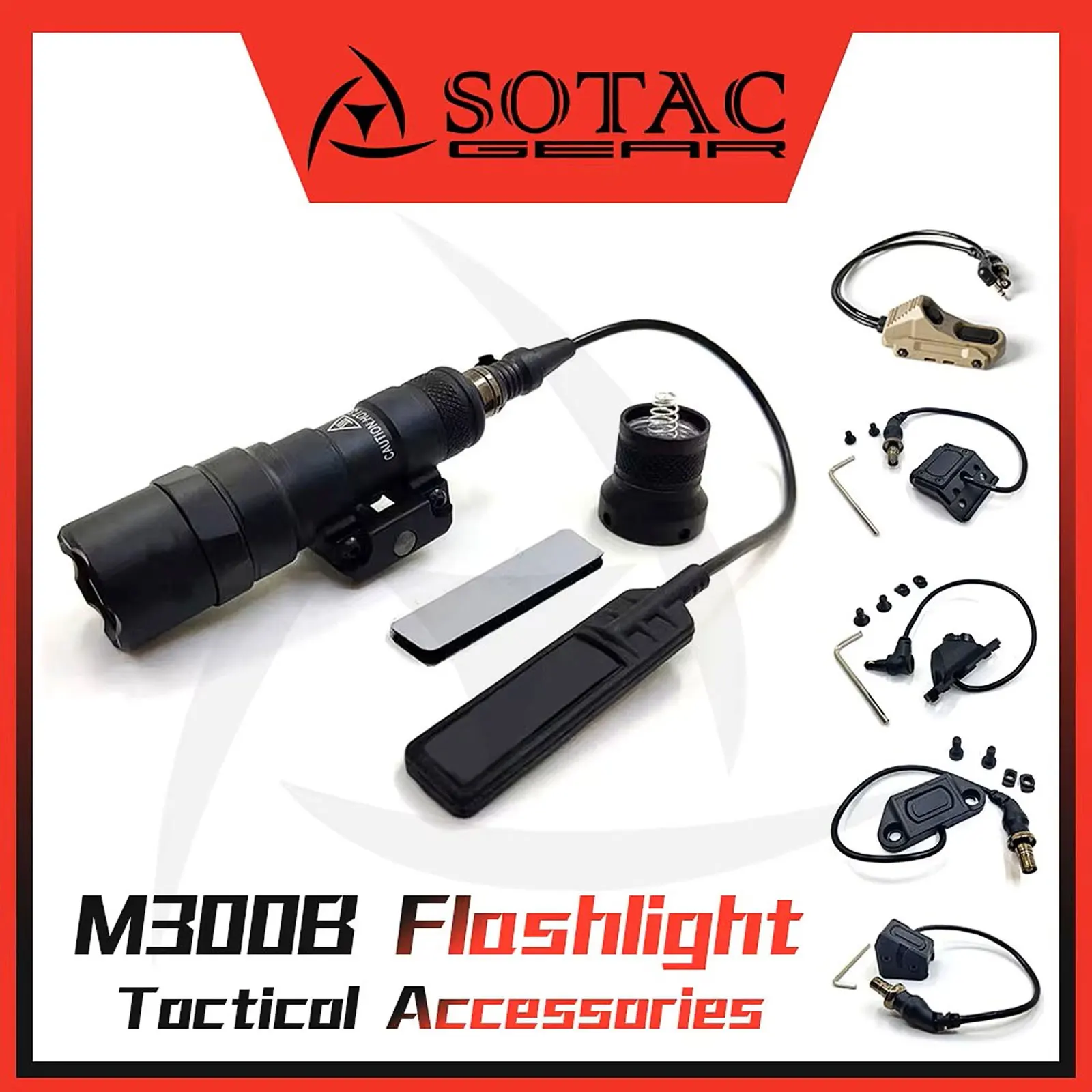 SOTAC GEAR M300B Scout linterna táctica compatible riel 20mm - imagen 2